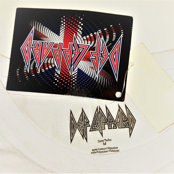 Def Leppard Leopard Print Hysteria rock Boyfriend style Official T-Shirt M NWT - Picture 3 of 3